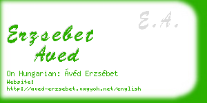 erzsebet aved business card